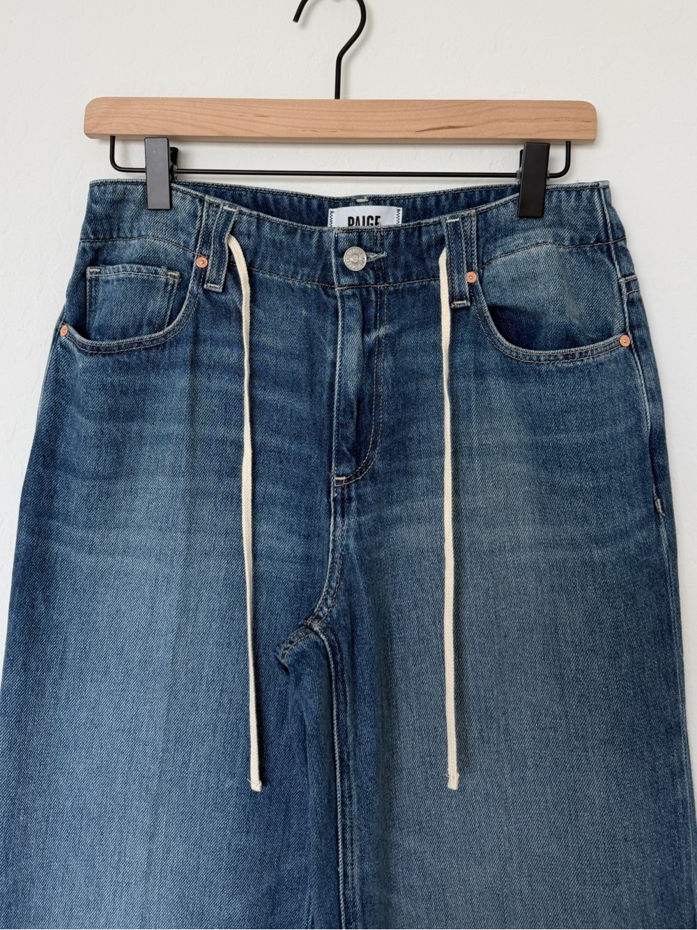 PAIGE Zoey 31 Tie High-Rise Wide-Leg Jeans size 26 - Picture 7 of 11